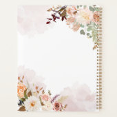 Pastell-Blumen-Aquarell-Blüten-Script-Hochzeit Planer (Rückseite)