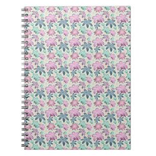 Pastell-Blumen-Aquarellmuster Notizblock