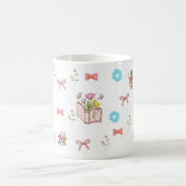 Pastell-Blumen-Buch-Ästhetik-Tasse Kaffeetasse (Mittel)