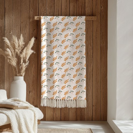 Pastell-Blumen-Decke 70er Braun Boho-Accessoire Fleecedecke