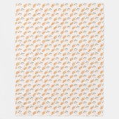 Pastell-Blumen-Decke 70er Braun Boho-Accessoire Fleecedecke (Vorderseite)