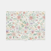 Pastell-Blumen-Fliesblankets Fleecedecke (Vorderseite (Horizontal))
