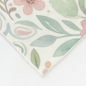 Pastell-Blumen-Fliesblankets Fleecedecke (Ecke)