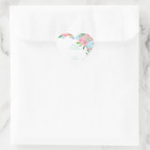 PASTELL BLUMEN FRÜHLING SOMMER  Herz-Aufkleber (Tasche)