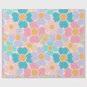Pastell-Blumen-Geschenkpapier Geschenkpapier (Flach)
