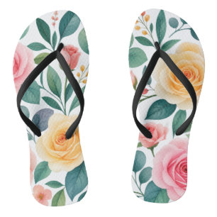 Pastell-Blumen-Hausschuhe für Damen Badesandalen