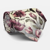 Pastell-Blumen-Kombination Krawatte (Gerollt)