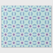 Pastell-Blumen-Mandala-Monogramm-Buchstaben-Design Geschenkpapier (Flach)