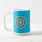 Pastell-Blumen-Mandala-Tasse Kaffeetasse (Links)