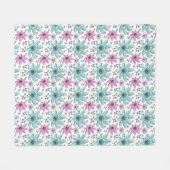 Pastell-Blumen-Nahtloses Muster Fleecedecke (Vorderseite (Horizontal))