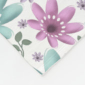 Pastell-Blumen-Nahtloses Muster Fleecedecke (Ecke)