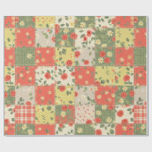 Pastell-Blumen-Patchwork-Picknick-Muster (11) Geschenkpapier (Flach)