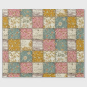 Pastell-Blumen-Patchwork-Picknick-Muster (12) Geschenkpapier (Flach)