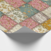 Pastell-Blumen-Patchwork-Picknick-Muster (12) Geschenkpapier (Ecke)