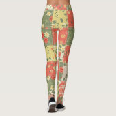 Pastell-Blumen-Patchwork-Picknick-Muster (12) Leggings (Rückseite)