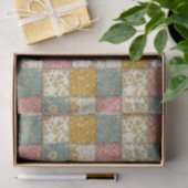 Pastell-Blumen-Patchwork-Picknick-Muster (12) Seidenpapier (Geschenk)