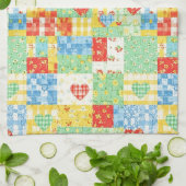 Pastell-Blumen-Patchwork-Picknick-Muster (1) Geschirrtuch (Gefaltet)