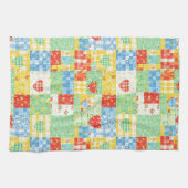 Pastell-Blumen-Patchwork-Picknick-Muster (1) Geschirrtuch (Horizontal)