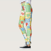 Pastell-Blumen-Patchwork-Picknick-Muster (1) Leggings (Links)