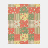 Pastell-Blumen-Patchwork-Picknick-Muster (2) Fleecedecke (Vorderseite)