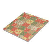 Pastell-Blumen-Patchwork-Picknick-Muster (2) Fliese (Seite)