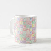Pastell-Blumen-Patchwork-Picknick-Muster (3) Kaffeetasse (Vorderseite Links)