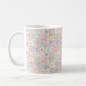 Pastell-Blumen-Patchwork-Picknick-Muster (3) Kaffeetasse (Links)