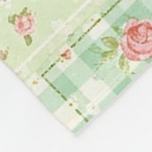 Pastell-Blumen-Patchwork-Picknick-Muster (5) Fleecedecke (Ecke)