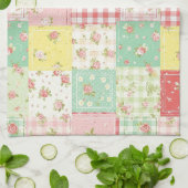 Pastell-Blumen-Patchwork-Picknick-Muster (5) Geschirrtuch (Gefaltet)