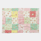 Pastell-Blumen-Patchwork-Picknick-Muster (5) Geschirrtuch (Horizontal)