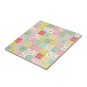Pastell-Blumen-Patchwork-Picknick-Muster (6) Fliese (Seite)