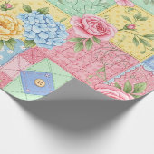 Pastell-Blumen-Patchwork-Picknick-Muster (9) Geschenkpapier (Ecke)