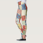 Pastell-Blumen-Patchwork-Picknick-Muster (9) Leggings (Links)