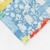 Pastell-Blumen-Patchwork-Picknick-Muster Fleecedecke (Ecke)