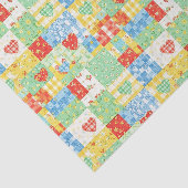 Pastell-Blumen-Patchwork-Picknick-Muster Seidenpapier (Ausschnitt)
