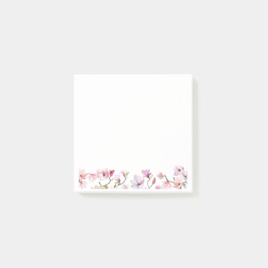 Pastell-Blumen Post-it Klebezettel (Vorderseite)