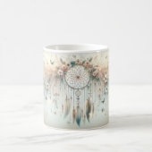 Pastell-Blumen-Schmetterling-Traumfänger Kaffeetasse (Mittel)