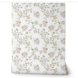 Pastell-Blumen-Tapete Tapete