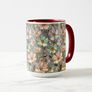 Pastell-Blumen-Tasse Elegante Botanische Kaffeetas Tasse