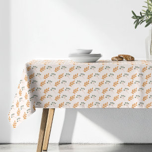 Pastell-Blumen-Tischdecke 70er Jahre Braun Boho Ak Tischdecke