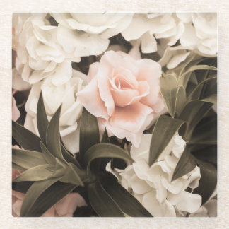 Pastell-Blumen-Vintage: Zeitlose Eleganz Glasuntersetzer