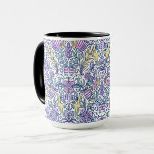 Pastell-Blumen-Volkskunst-Muster-Tasse/süße Kaffee Tasse