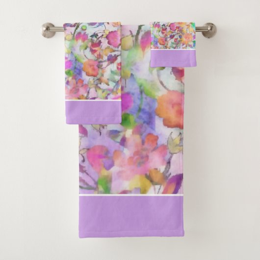 Pastell Blumenbadehandtuch Set (Insitu)