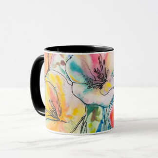 Pastell-Blumendesign Tasse