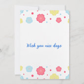 Pastell Blumengeburtstag Foto Geburtstagskarte Einladung (Rückseite)