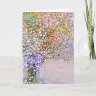 Pastell-Blumenkarte für jeden Anlass Karte