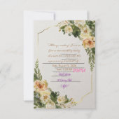 Pastell-Blumenkunst mit TWIGS LEVES BABY GIRK SHOW Einladung (Vorderseite)