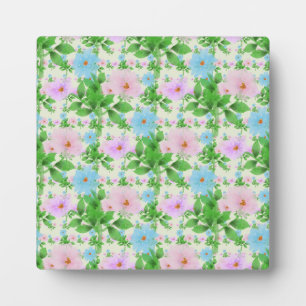 Pastell-Blumenmuster-Ästhetik Wasserfarbe Fotoplatte
