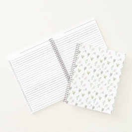 Pastell-Blumenmuster – Eleganter Botanischer Druck Notizblock