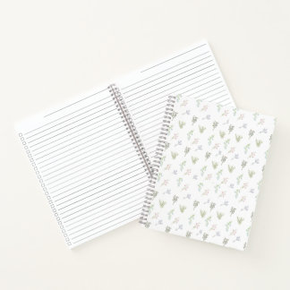 Pastell-Blumenmuster – Eleganter Botanischer Druck Notizblock